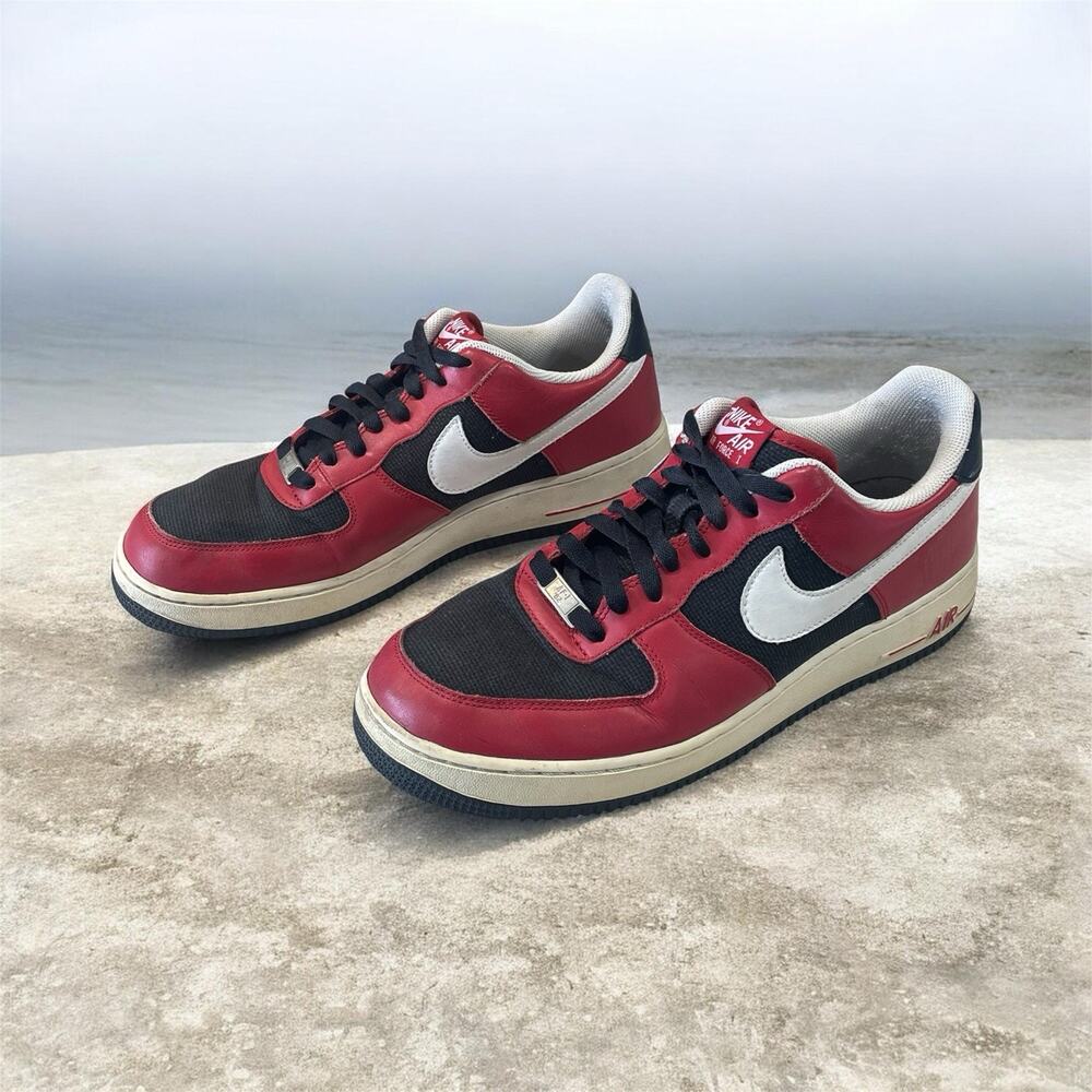 Nike Air Force 1 ‘82 -Sneakers Red White Black Shoes Men’s Sz 11 Sporty Classic